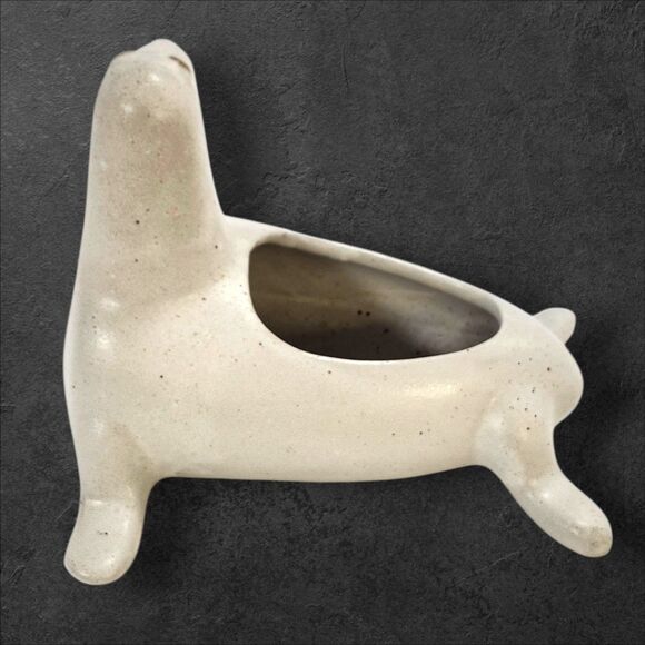 David Stewart Lions Valley Pottery Walrus Planter MCM Studio Ceramic Vintage - Picture 3 of 8